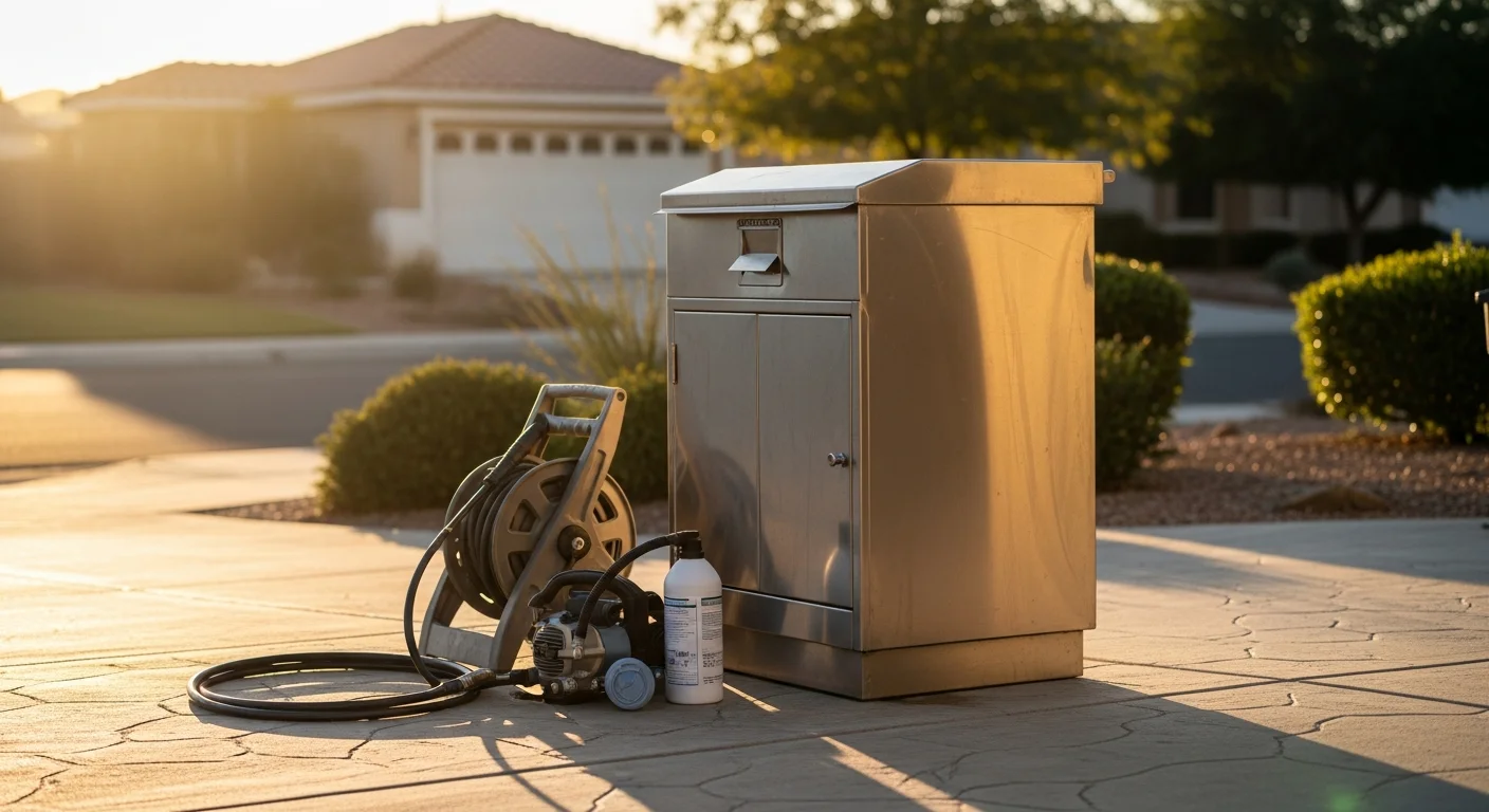 Clean trash bin after professional cleaning service